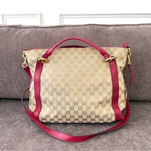 Gucci authentic Miss GG Satchel bag crossbody monogram canvas leather strap